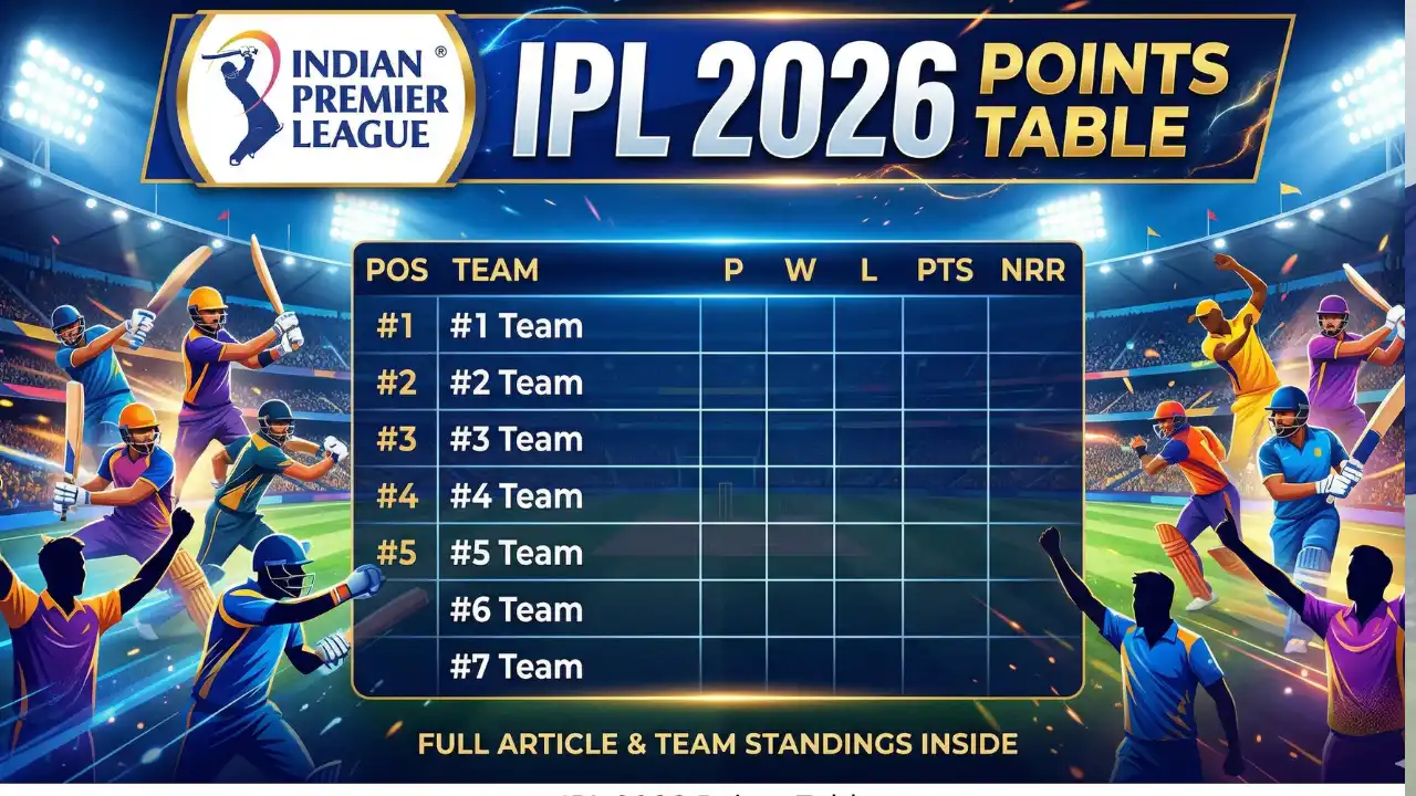 IPL 2026 Points Table