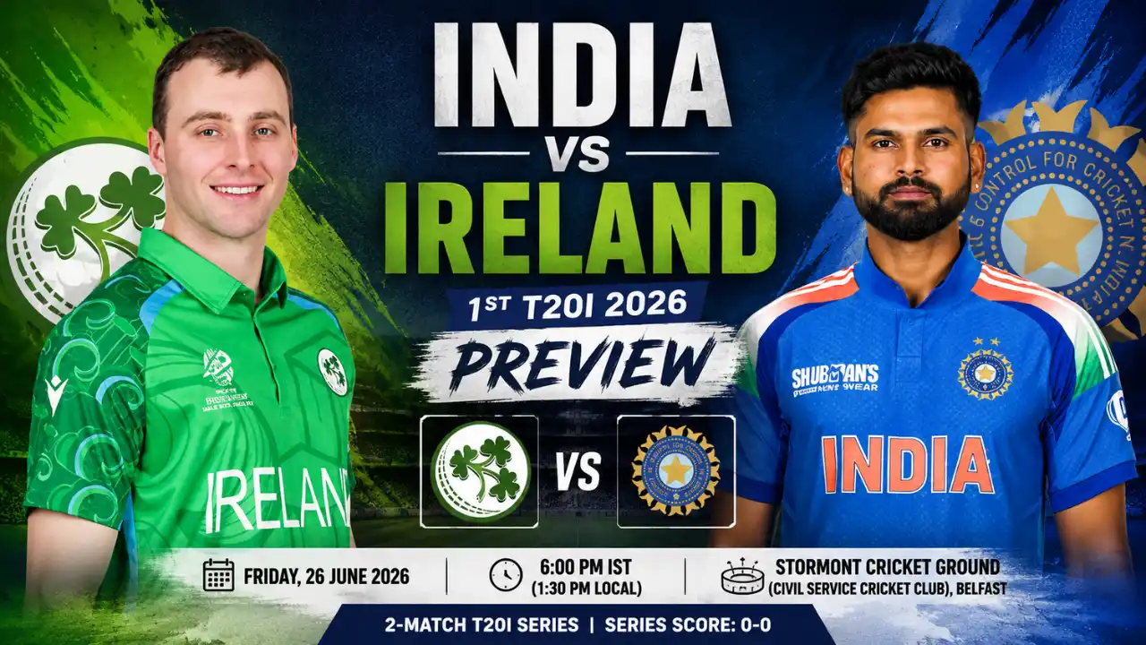 India vs Ireland 1st T20I 2026 Preview
